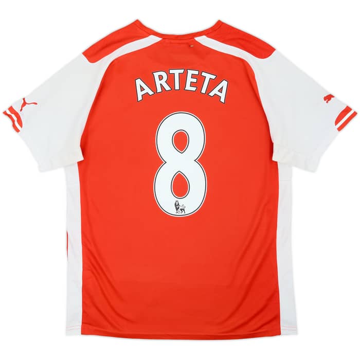2014-15 Arsenal Home Shirt Arteta #8 - 5/10 - (M)