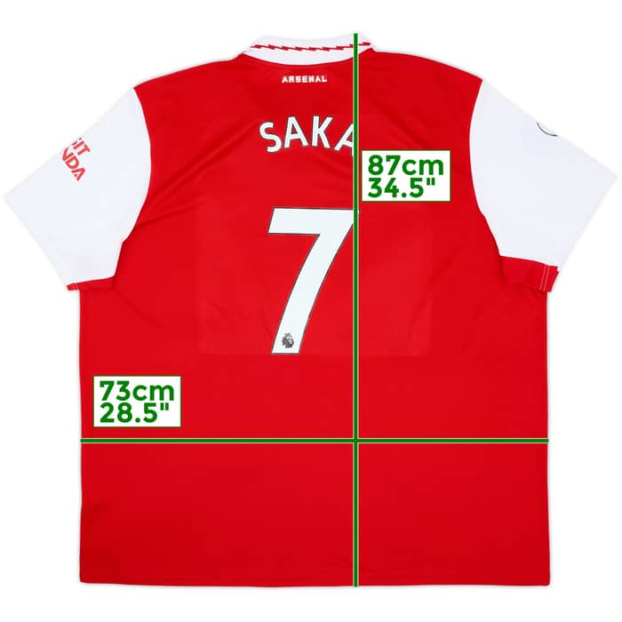 2022-23 Arsenal Home Shirt Saka #7 - 8/10 - (3XL)