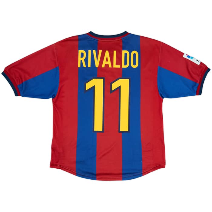 Camiseta de local del Barcelona 1998-00 Rivaldo #11 - 6/10 - (15-16 Años)
