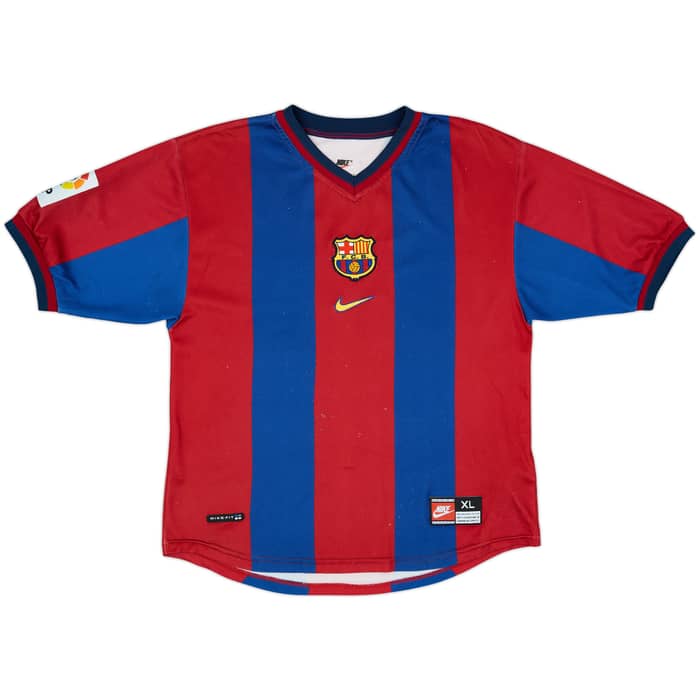 Camiseta de local del Barcelona 1998-00 Rivaldo #11 - 6/10 - (15-16 Años)