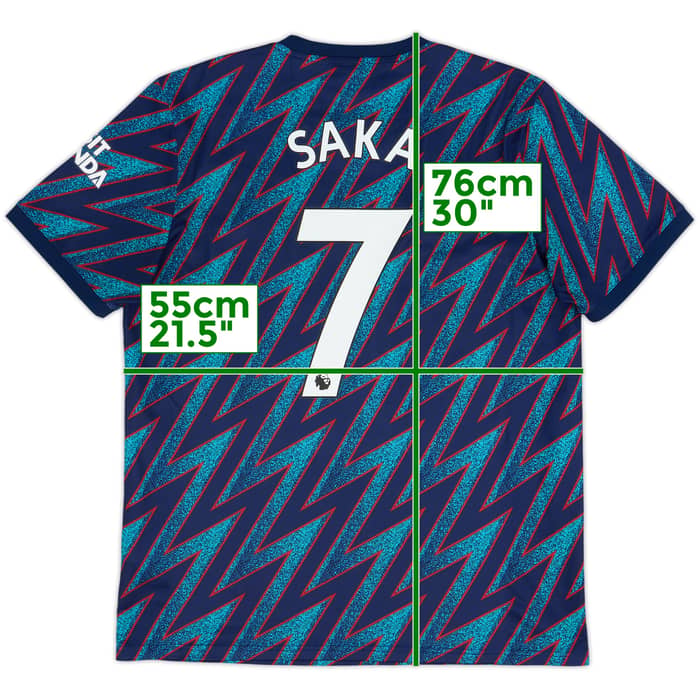 Camiseta de la tercera equipación del Arsenal 2021-22 Saka #7 - 6/10 - (L)