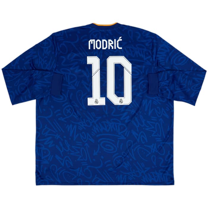 2021-22 Real Madrid Away L/S Shirt Modric #10 - 9/10 - (3XL)
