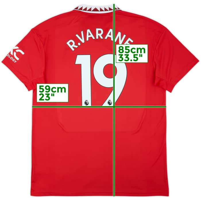 2022-23 Manchester United Home Shirt Varane #19 - 10/10 - (XL)