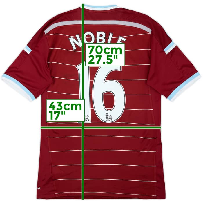 2014-15 West Ham Home Shirt Noble #16 - 8/10 - (S)