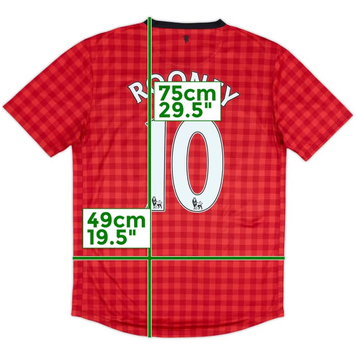 2012-13 Manchester United Home Shirt Rooney #10 - 5/10 - (M)