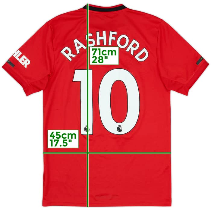 2019-20 Manchester United Home Shirt Rashford #10 - 8/10 - (S)