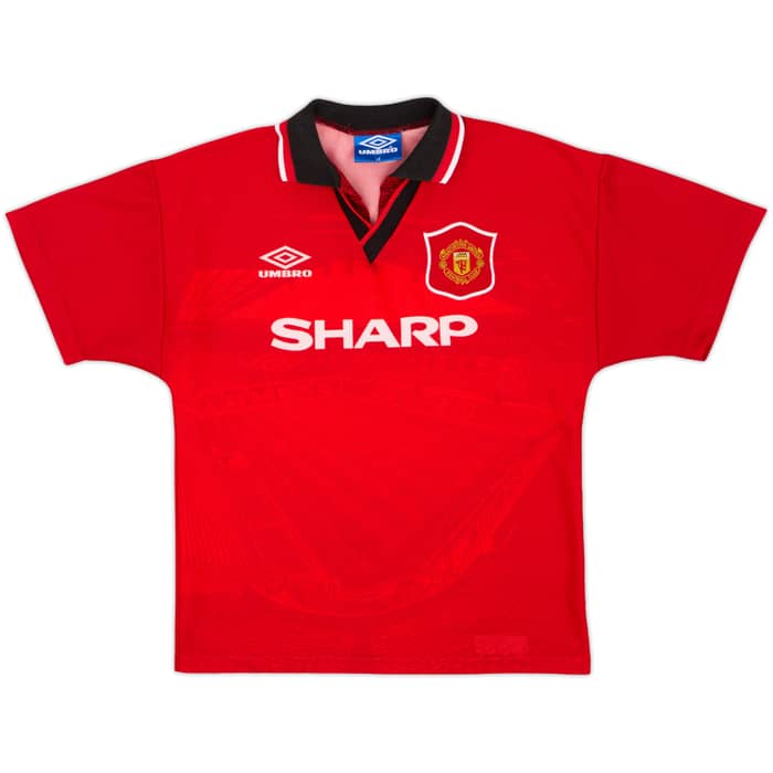 1994-96 Manchester United Home Shirt - 9/10 - (13-14 Years)