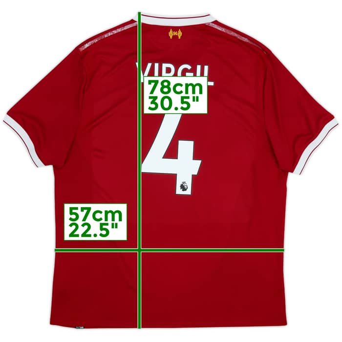 2017-18 Liverpool 125 Years Home Shirt Virgil #4 - 5/10 - (XL)