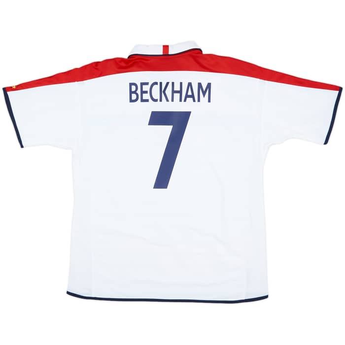 2001-03 England Home Shirt Beckham #7 - 7/10 - (XXL)