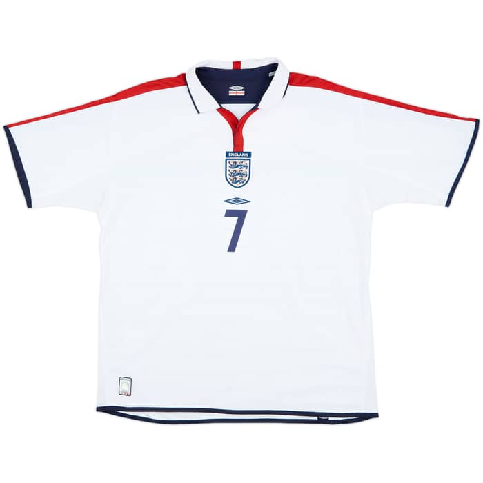 2001-03 England Home Shirt Beckham #7 - 7/10 - (XXL)