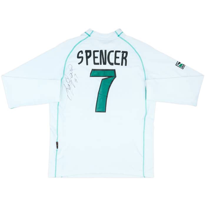 2001-02 Colorado Rapids Match Issue Signed Away L/S Shirt Spencer #7