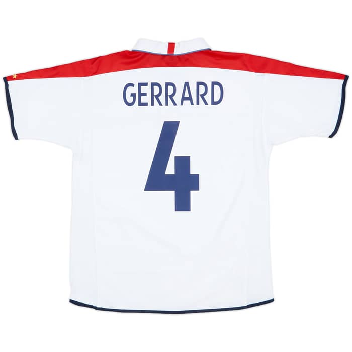 2003-05 England Home Shirt Gerrard #4 - 5/10 - (L)
