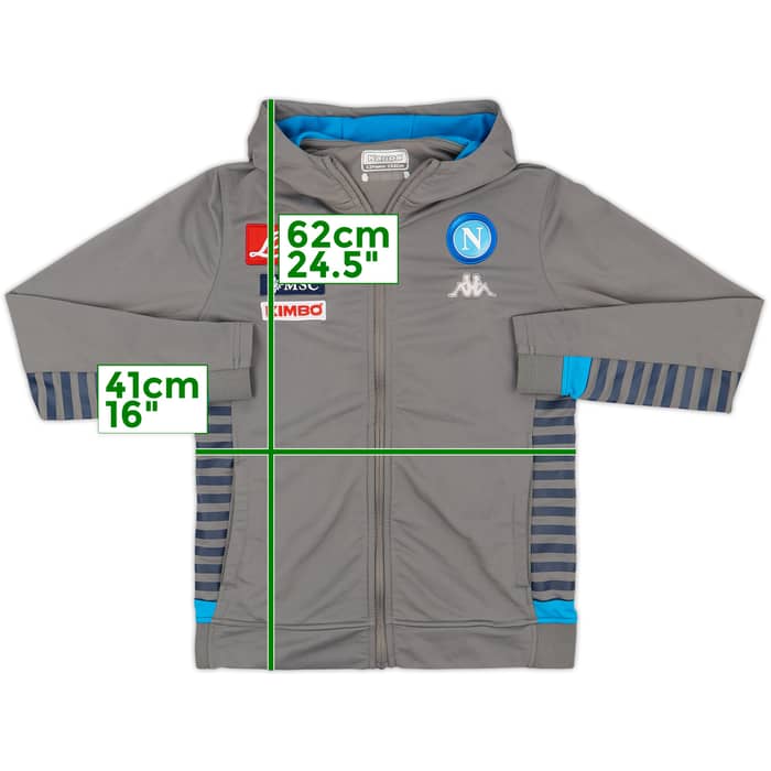 2019-20 Napoli Kappa Hooded Track Jacket - 6/10 - (M.Boys)
