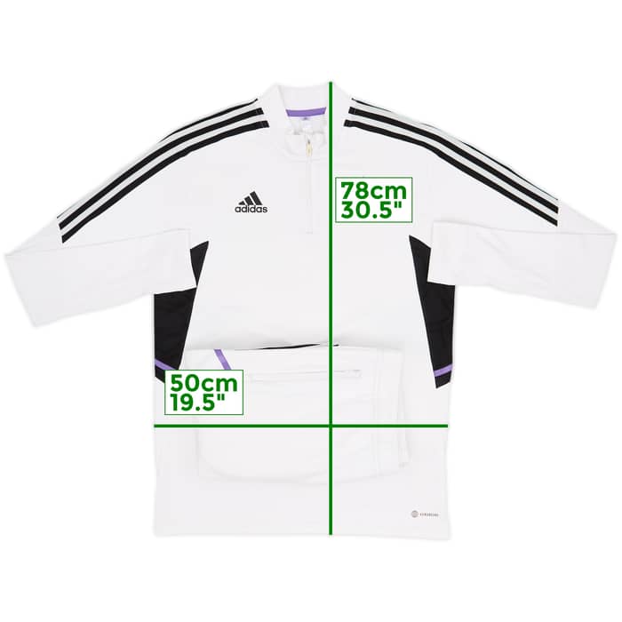 2022-23 Real Madrid adidas 1/4 Zip Tracksuit - 5/10 - (M)