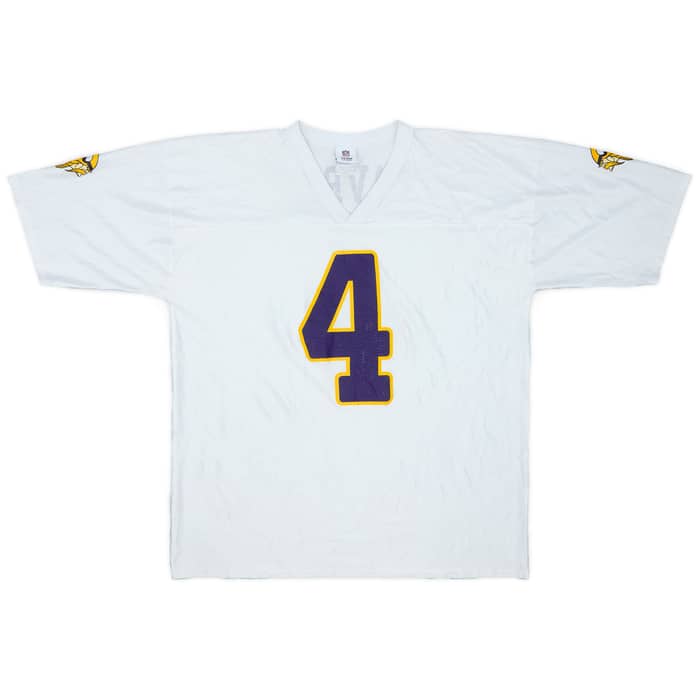2009-10 Minnesota Vikings Favre #4 NFL Replica Away Jersey - 7/10 - (XL)