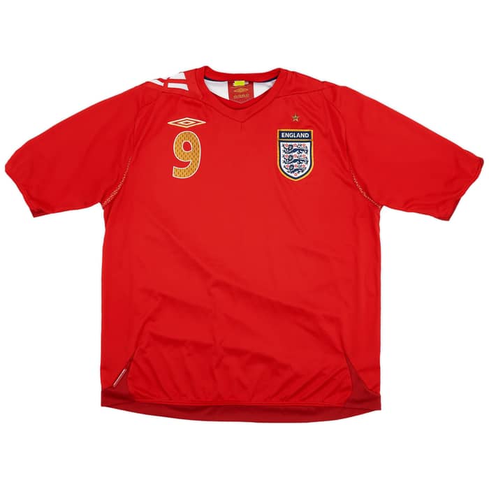 2006-08 England Away Shirt Rooney #9 - 8/10 - (XL)