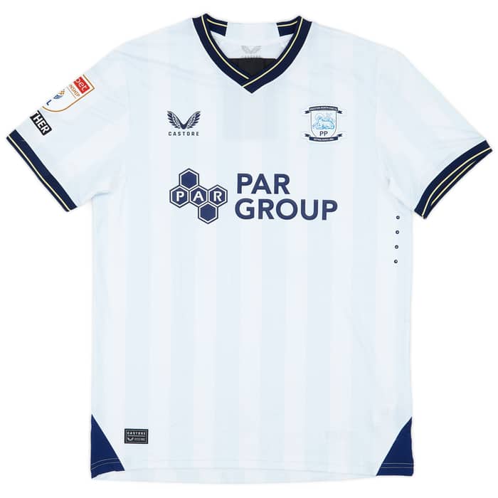 2023-24 Preston North End Match Issue Home Shirt O'Neill #39