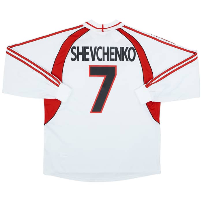 2000-02 AC Milan Away L/S Shirt Shevchenko #7 (XL)