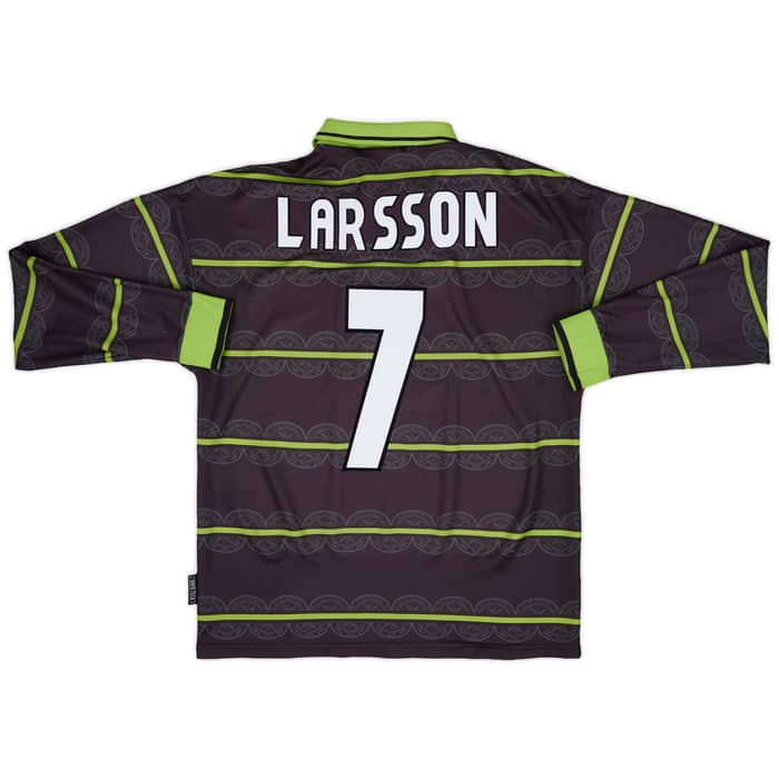 1998-99 Celtic Away L/S Shirt Larsson #7 - 7/10 - (L)