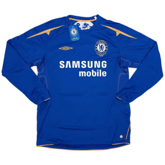 2005-06 Chelsea Centenary Home L/S Shirt Drogba #15 (M)