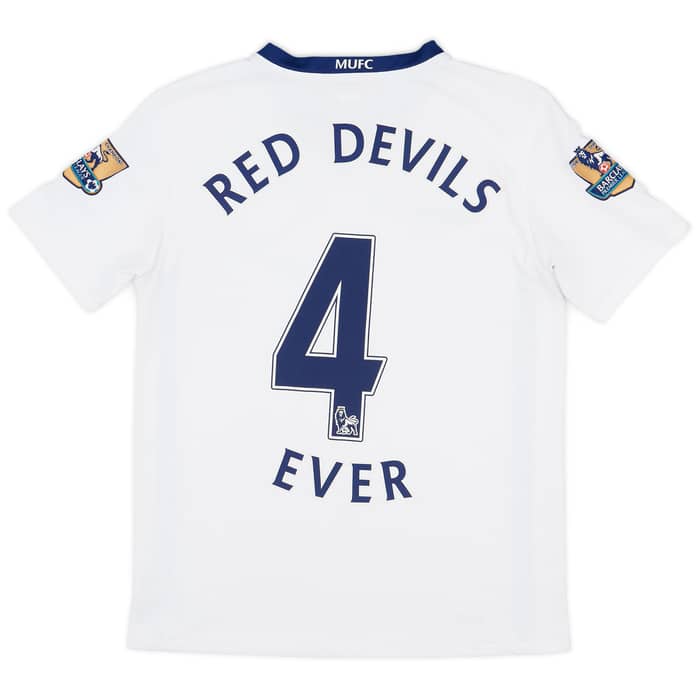 2008-10 Manchester United Away Shirt Red Devils #4 Ever - 7/10 - (XL.Boys)