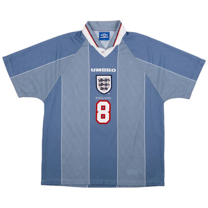 1996-97 England Away Shirt Gascoigne #8 - 9/10 - (XL)