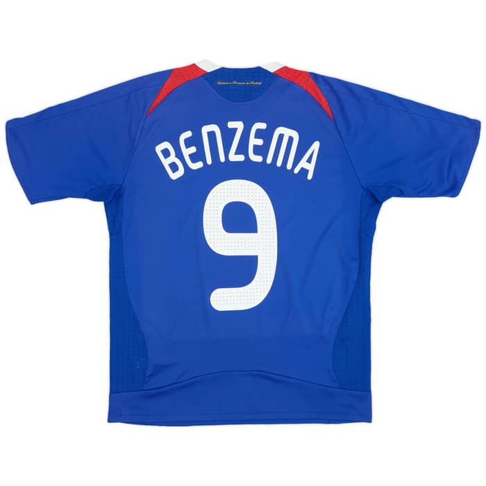 2007-08 France Home Shirt Benzema #9 - 6/10 - (M)
