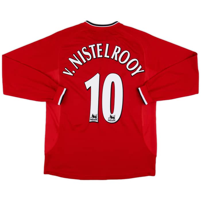 2000-02 Manchester United Home L/S Shirt V.Nistelrooy #10 - 9/10 - (L)
