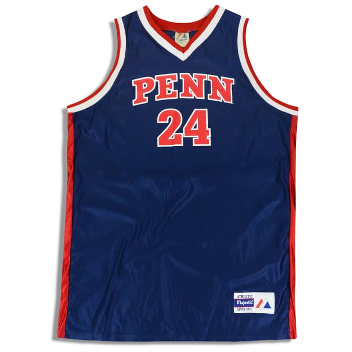 1990s Penn Quakers #24 Majestic Jersey (Away) L