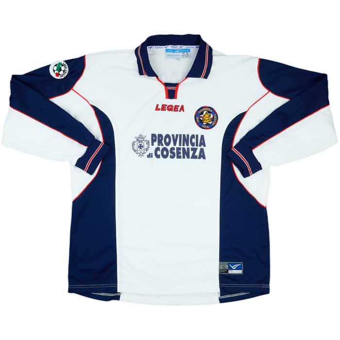 2001-02 Cosenza Match Issue Away L/S Shirt Oshadogan #13