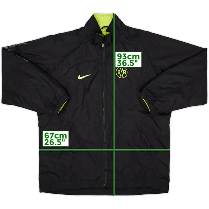 1997-98 Borussia Dortmund Nike Reversible Padded Bench Coat - 8/10 - (L)