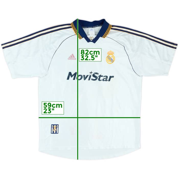 1998-00 Real Madrid Castilla Match Issue Home Shirt #16