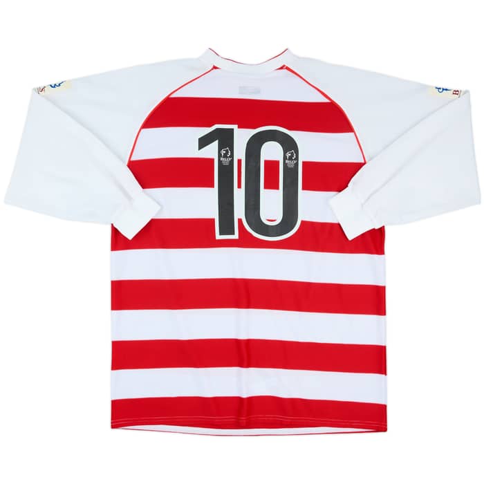 2003-04 Hamilton Academical Match Issue Home L/S Shirt #10