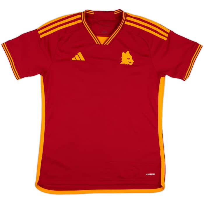 2023-24 Roma Match Issue Signed Home Shirt Zalewski #59
