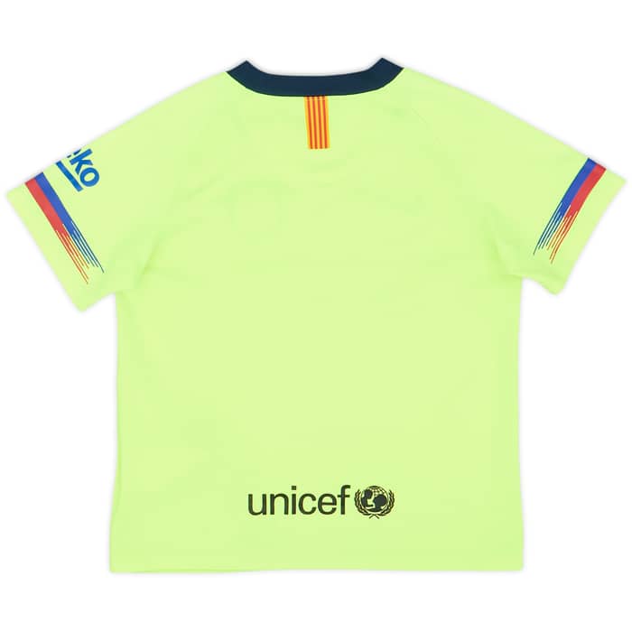 2018-19 Barcelona Away Shirt & Shorts - 7/10 - (4-5 Years)