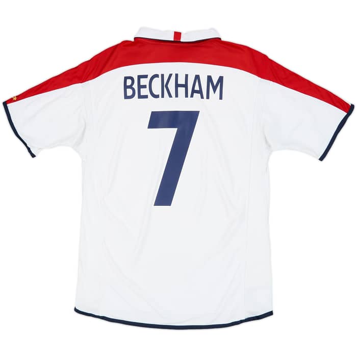 2003-05 England Home Shirt Beckham #7 - 7/10 - (L)