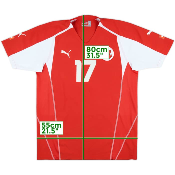 2004-06 Switzerland Match Issue Home Shirt #17