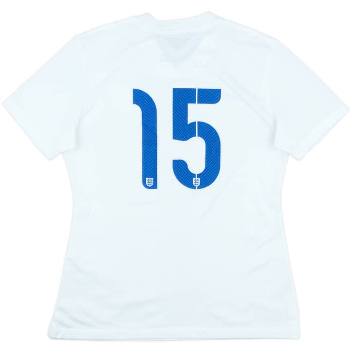 2014 England Women Match Issue Home Shirt #15
