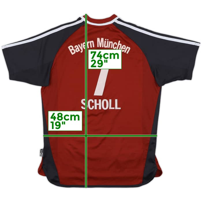 2002-03 Bayern Munich Home Shirt Scholl #7 - 8/10 - (XL.Boys)