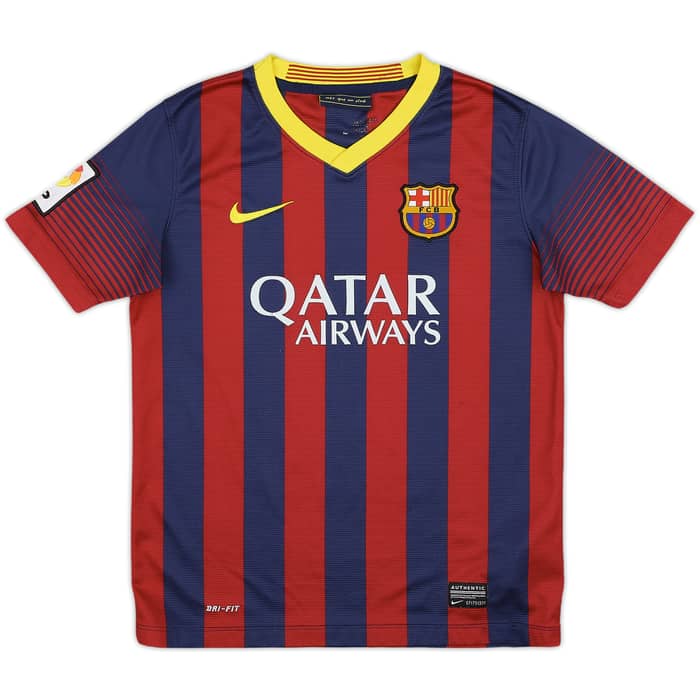 2013-14 Barcelona Home Shirt - 7/10 - (M.Boys)