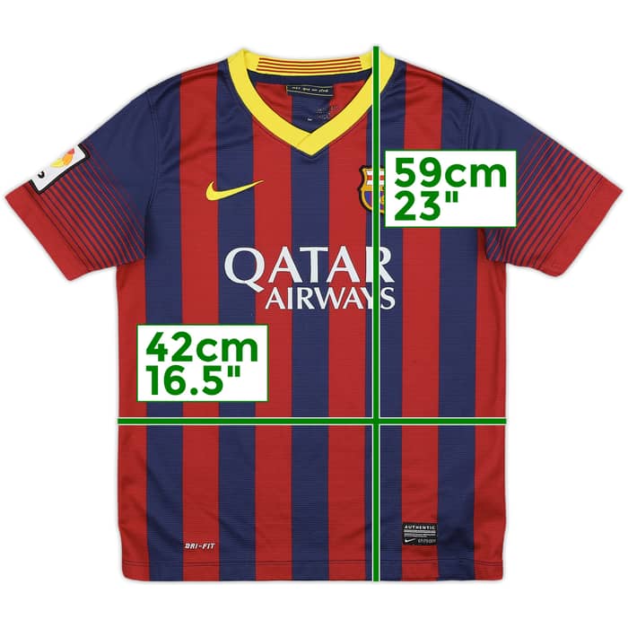 2013-14 Barcelona Home Shirt - 7/10 - (M.Boys)