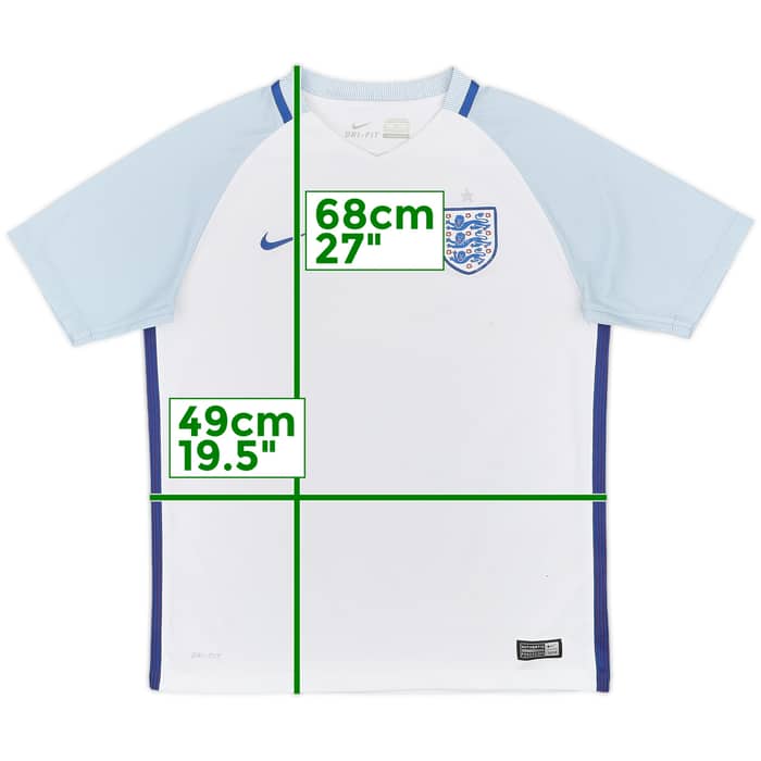 2016-17 England Home Shirt - 6/10 - (XL.Boys)
