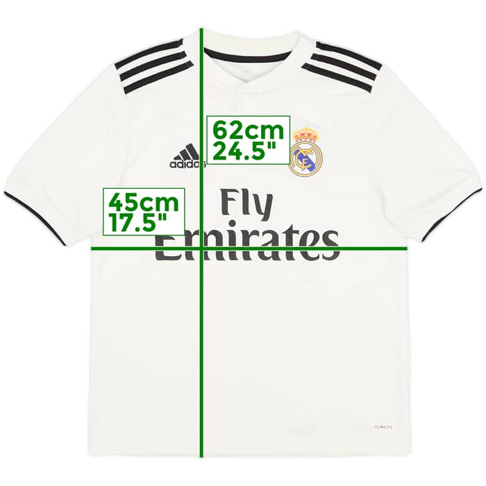 2018-19 Real Madrid Home Shirt - 6/10 - (L.Boys)