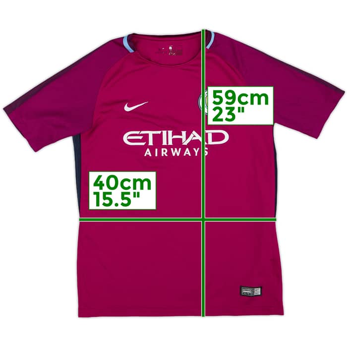 2017-18 Manchester City Away Shirt - 9/10 - (L.Boys)