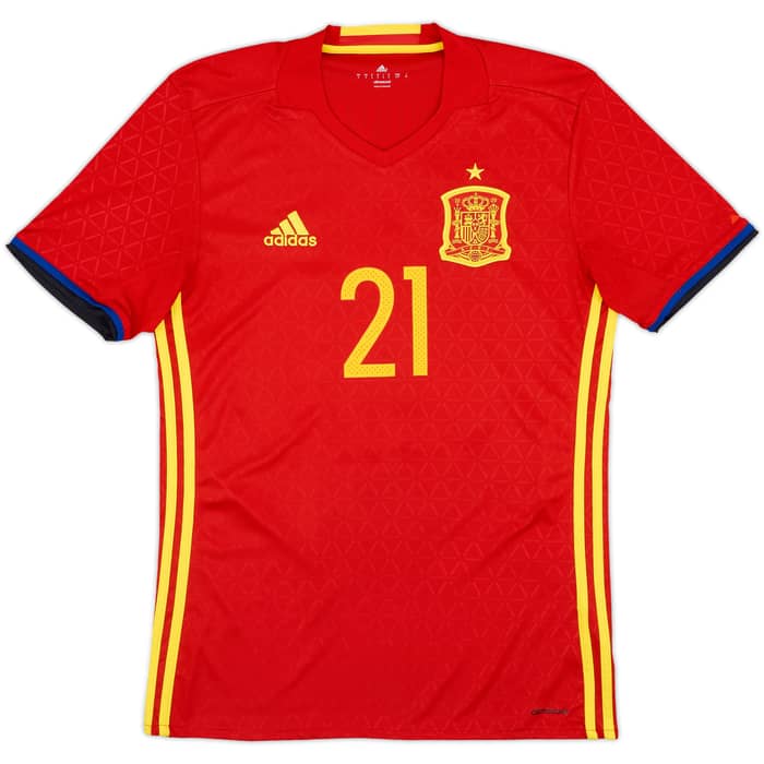 2016-17 Spain Home Shirt Silva #21 - 10/10 - (S)