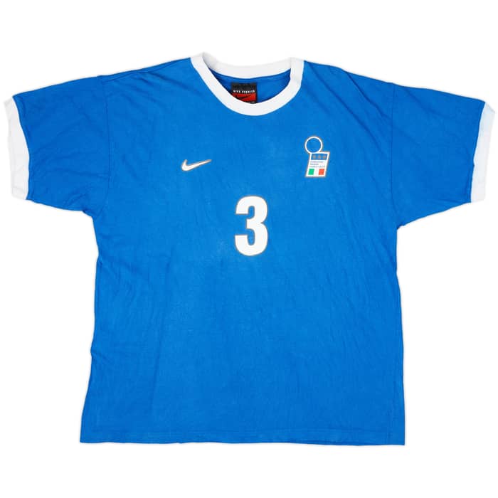 1998-99 Italy Nike Cotton Tee Maldini #3 - 8/10 - (XL)