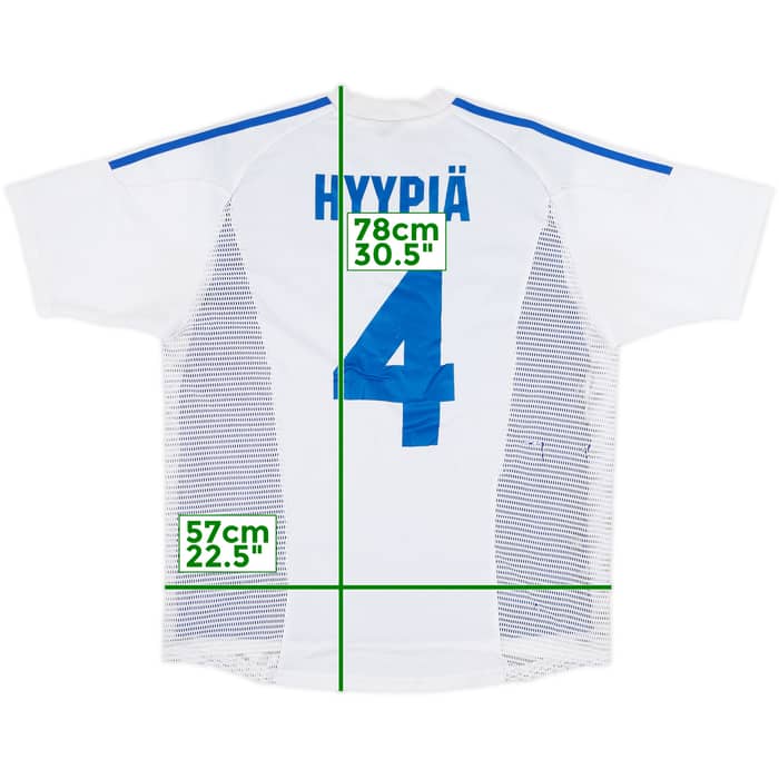 2002-04 Finland Player Issue Home Shirt Hyypia #4 - 5/10 - (XL)