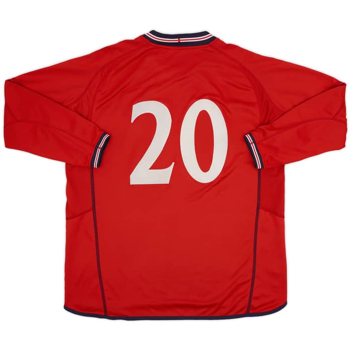 2002-04 England Away L/S Shirt #20 - 7/10 - (XXL)