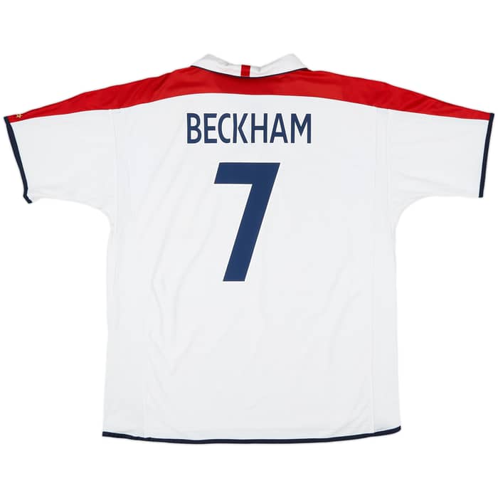 2003-05 England Home Shirt Beckham #7 - 6/10 - (XXL)