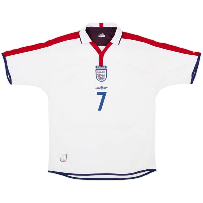 2003-05 England Home Shirt Beckham #7 - 5/10 - (L)